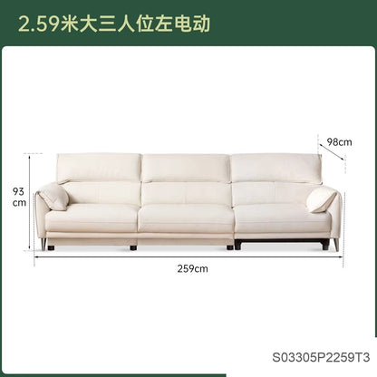 零靠墙电动客厅头层牛皮多功能大象耳朵沙发