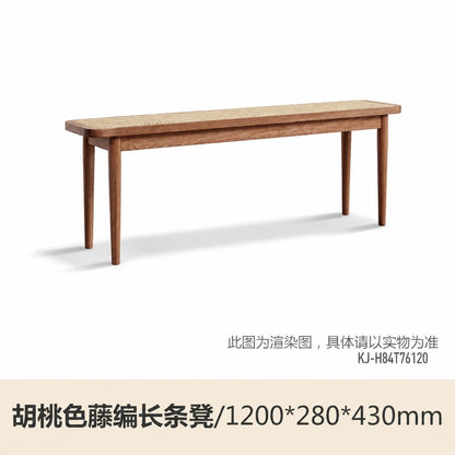 实木茶凳客厅新中式长条凳软包红橡木凳喝茶凳床尾凳