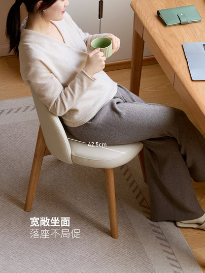 实木书椅现代简约软包椅办公椅化妆椅书房靠背椅椅子