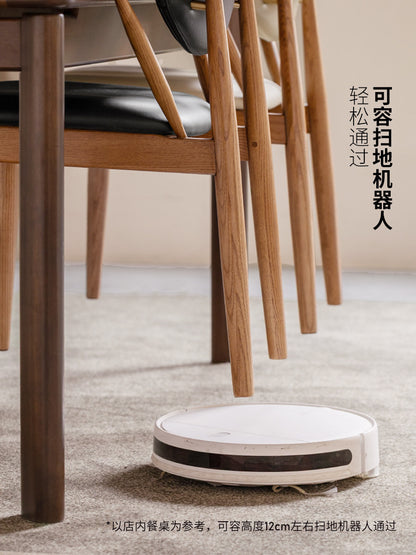 浅胡桃色实木餐椅餐厅现代简约扶手椅软包餐桌椅椅子