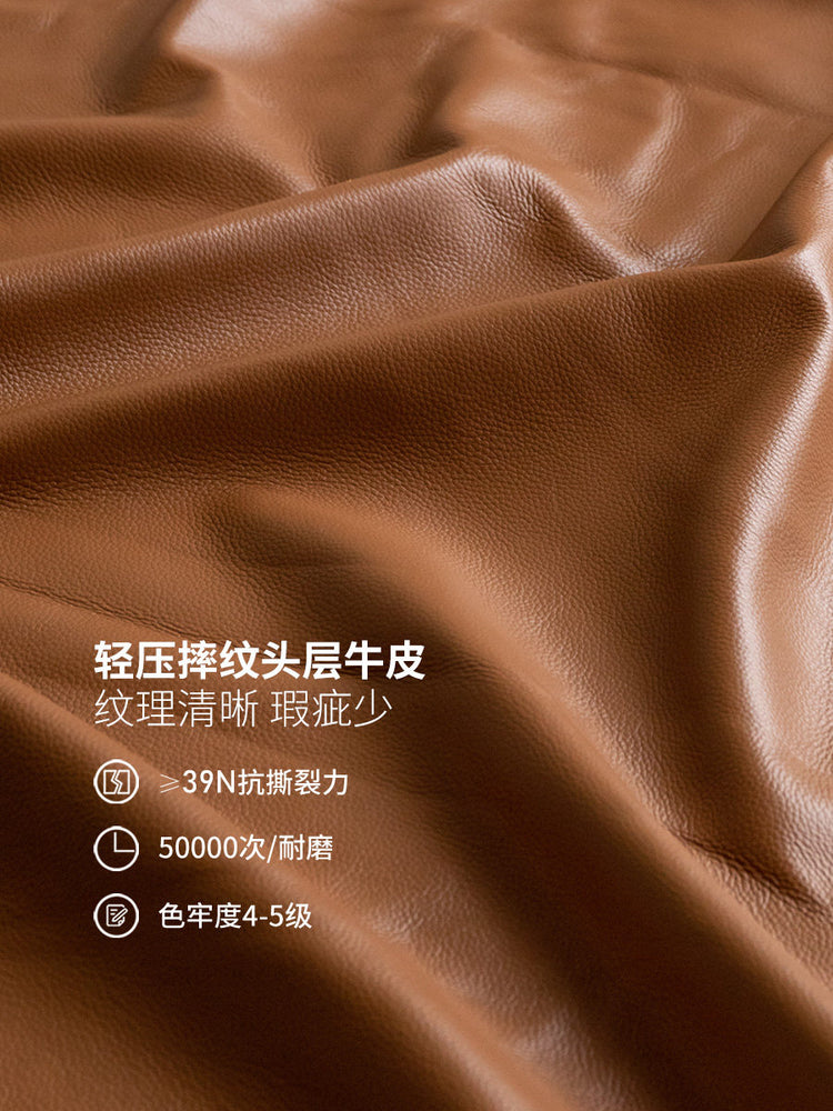 真皮床现代简约头层牛皮软包床轻奢卧室互不打扰双人床