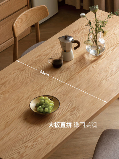 实木餐桌靠墙大板桌吃饭桌子橡木办公桌长方形饭桌