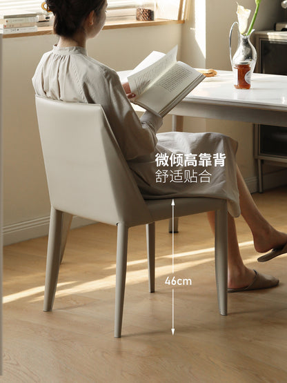 软包餐椅简约铁艺休闲椅ins靠背凳子北欧风马鞍椅子