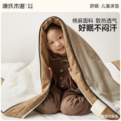 舒眠儿童专用0胶水床垫乳胶薄垫天然椰棕垫1.5m黄麻垫子