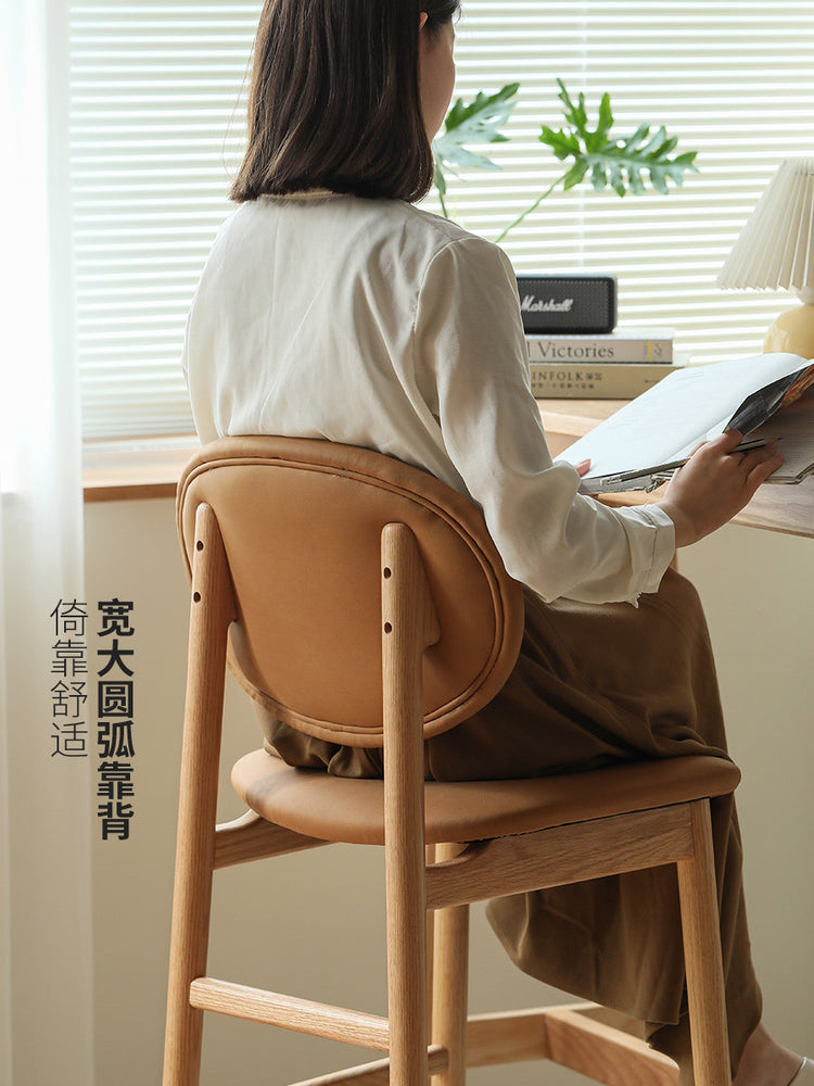 实木吧台椅詹青云庞颖软包日式橡木餐椅高脚椅子吧椅