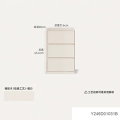 [Pre-sale 45 days] Solid wood chest of drawers, modern minimalist storage cabinet, bedroom end-of-bed drawer unit, white cream-style side cabinet