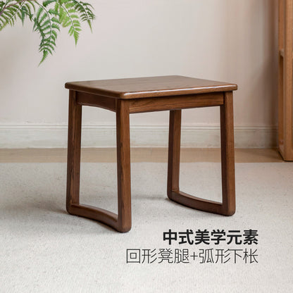 实木茶凳客厅新中式方凳简约板凳凳子橡木换鞋凳脚蹬