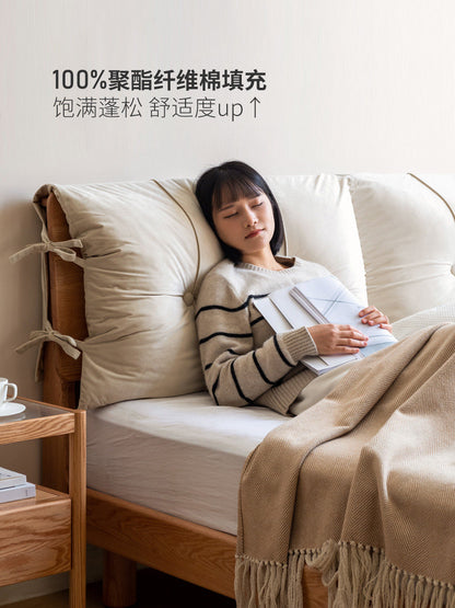 床头软靠现代简约卧室护腰靠枕大靠背可拆洗绑带软包靠垫