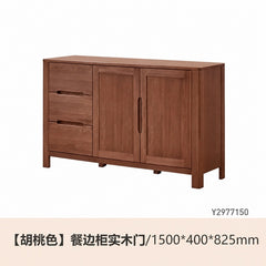 实木北欧餐边柜橡木碗柜现代简约餐厅储物柜茶水柜