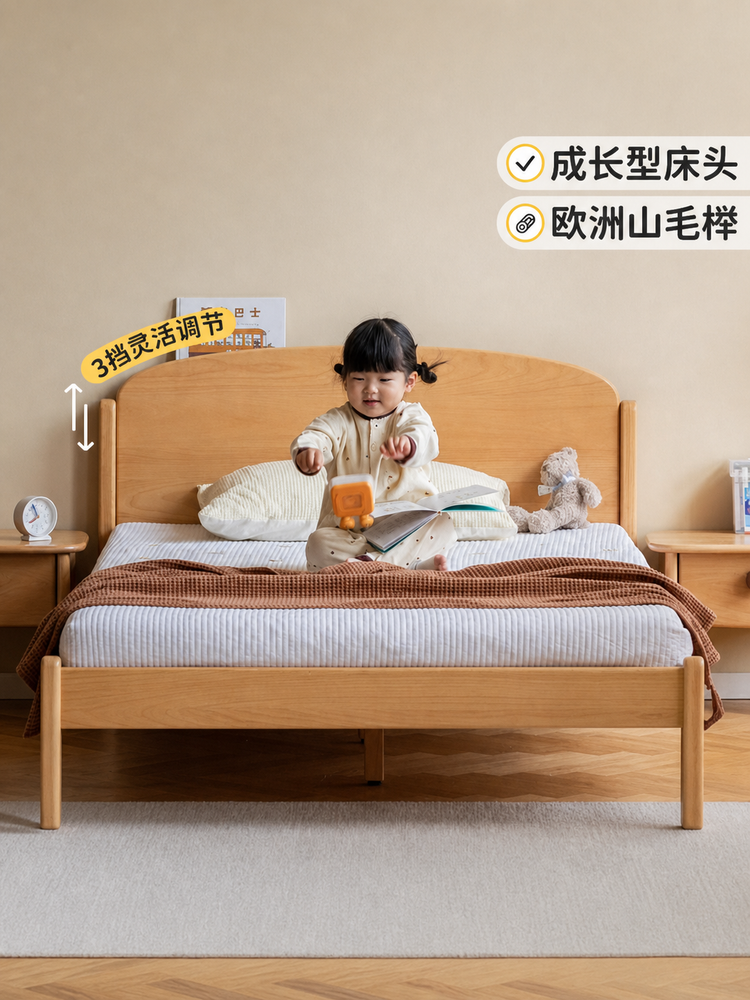 男孩女孩实木儿童床卧室1.2米单人床青少年简约小床