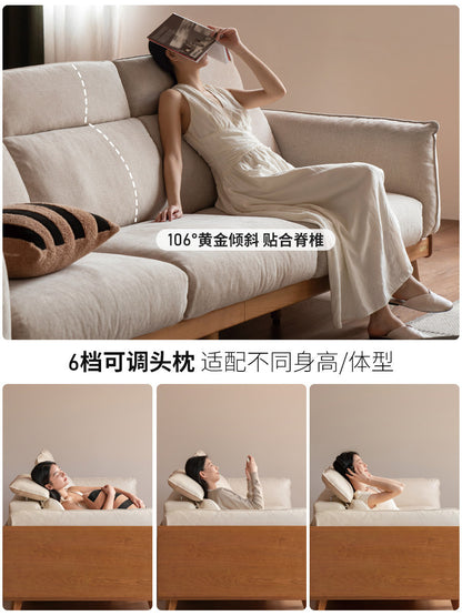 实木客厅现代简约黑标鲸韵真皮沙发樱桃木沙发
