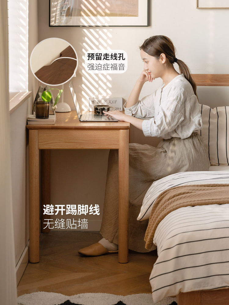 实木书桌现代简约书房办公桌小户型橡木电脑桌写字桌
