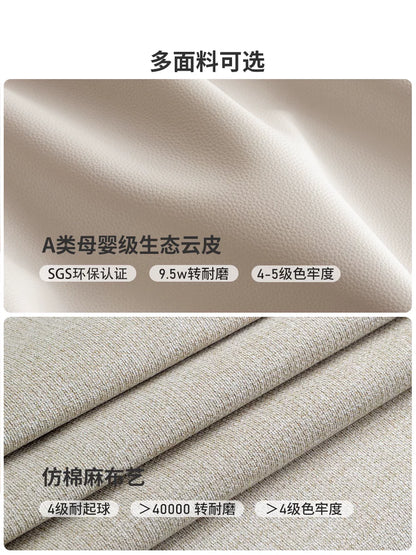 实木床现代简约主卧大床橡木原木双人床头层牛皮软靠床