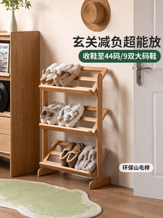 实木鞋架门口多层超薄鞋柜小户型窄收纳置物架省空间