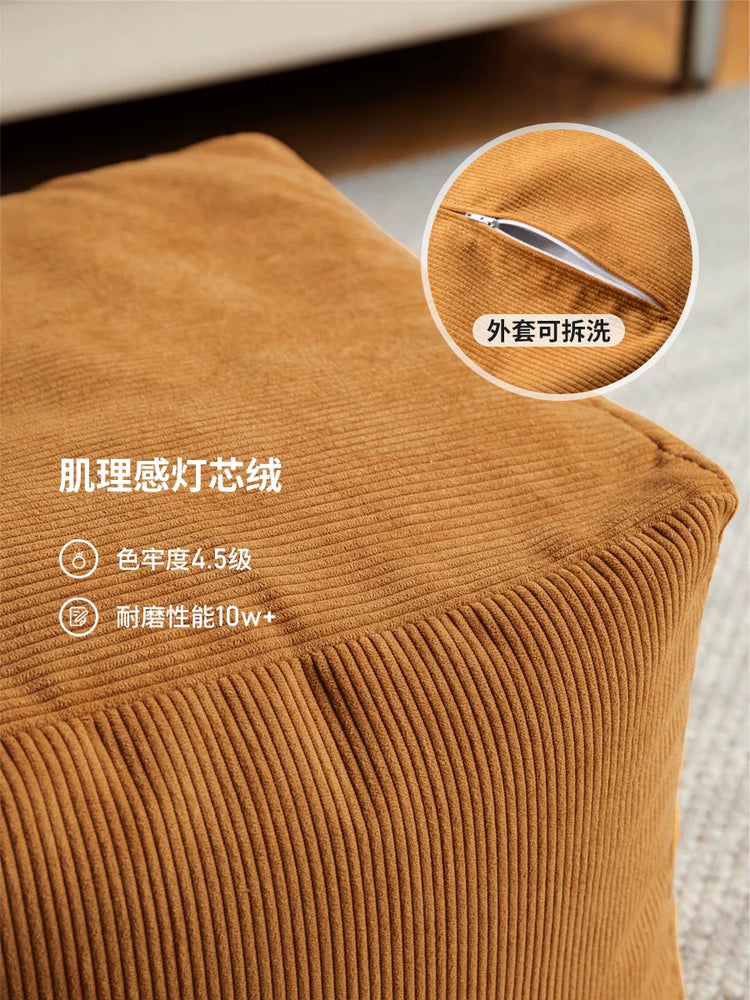 布艺矮凳懒人沙发脚凳小户型门口换鞋凳灯芯绒坐墩