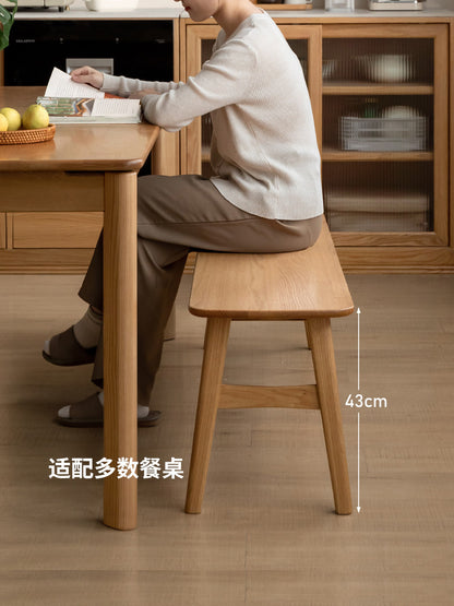 实木长条凳餐厅现代简约加宽餐凳橡木床尾凳休闲凳子