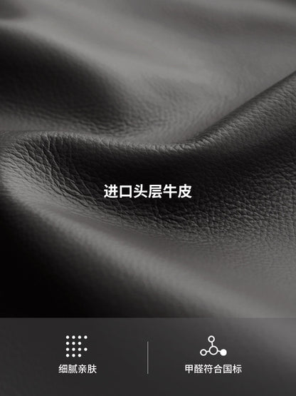 真皮床意式轻奢头层牛皮软包床皮床大黑牛双人床悬浮床