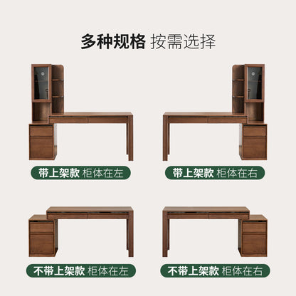 实木书桌现代简约电脑桌卧室橡木伸缩办公桌学习桌