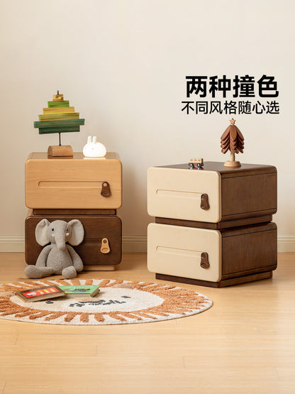实木儿童斗柜可堆叠玩具储物柜抽屉柜卧室床头收纳柜