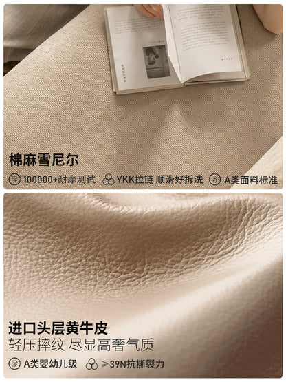 实木客厅意式轻奢真皮沙发黑胡桃木高靠背沙发