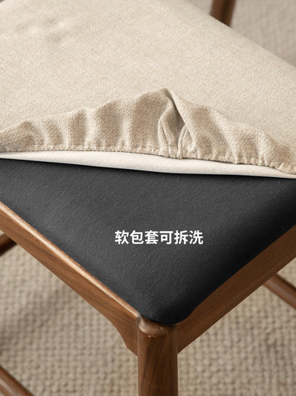 实木琴凳化妆凳新中式换鞋凳黑胡桃木梳妆凳复古软包凳子