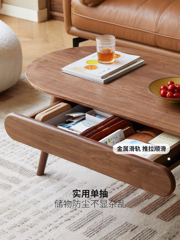 实木茶几客厅黑胡桃木茶台简约现代小户型原木茶桌