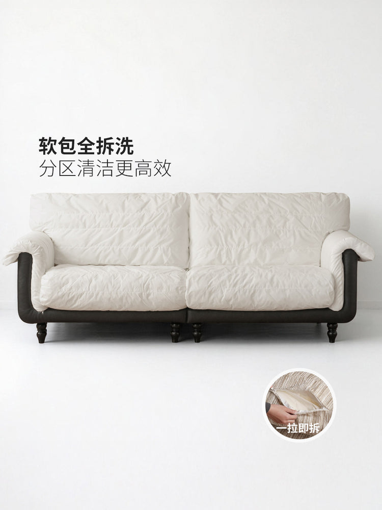 布艺沙发法式复古直排客厅雪尼尔高脚沙发