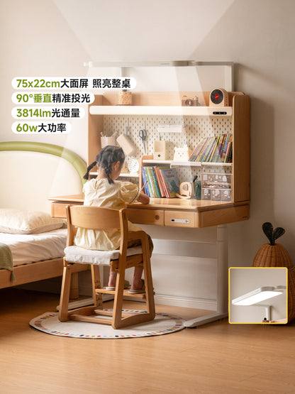 实木儿童学习桌智能电动升降书桌小学生写字作业桌