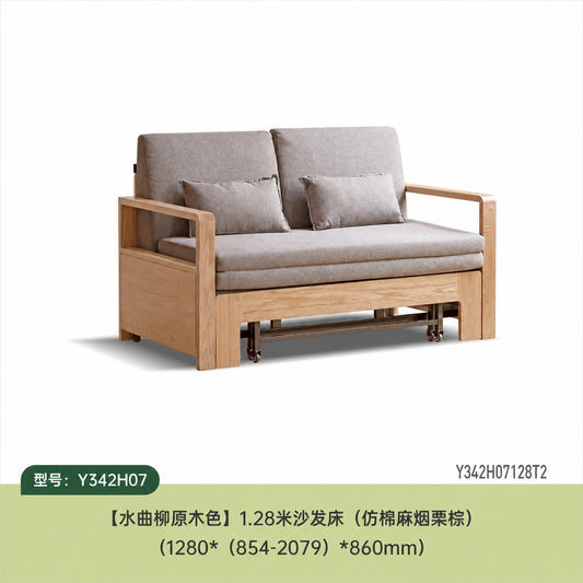 三折沙发床现代简约小户型布艺沙发北欧客厅多功能沙发