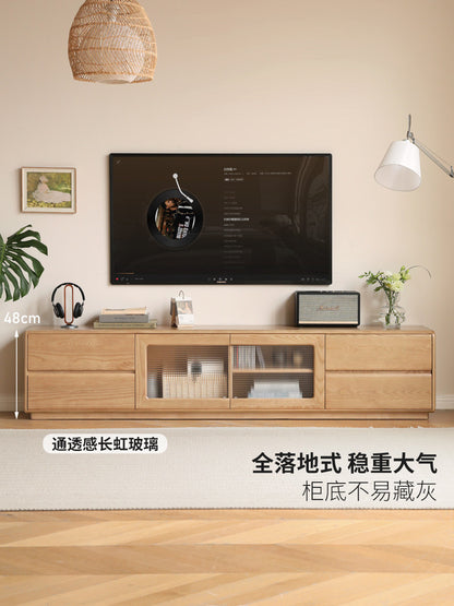 实木电视柜白蜡木简约高款落地置物柜客厅收纳储物柜