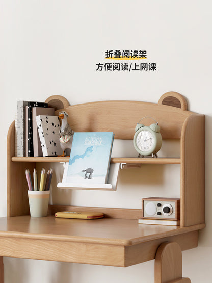 儿童小书架学习桌桌面收纳架学生实木书桌多层置物架