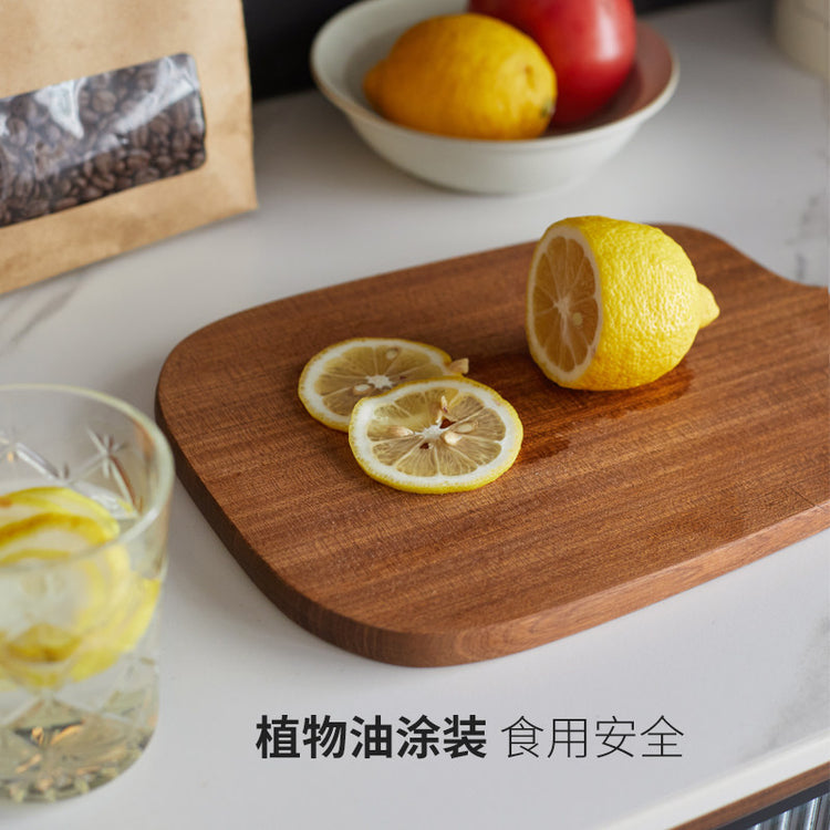 乌檀木砧板可立可挂双面整木菜板简约厨房切水果案板