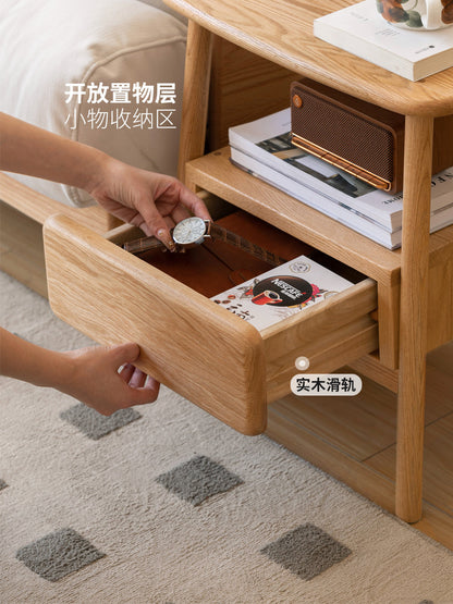 实木沙发边几小户型床头柜橡木角几北欧方几客厅小茶几