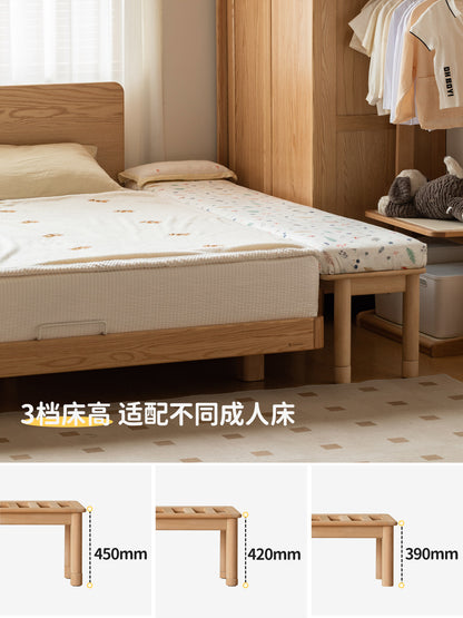 实木儿童床现代简约床边单人床加宽拼接神器男孩女孩小床