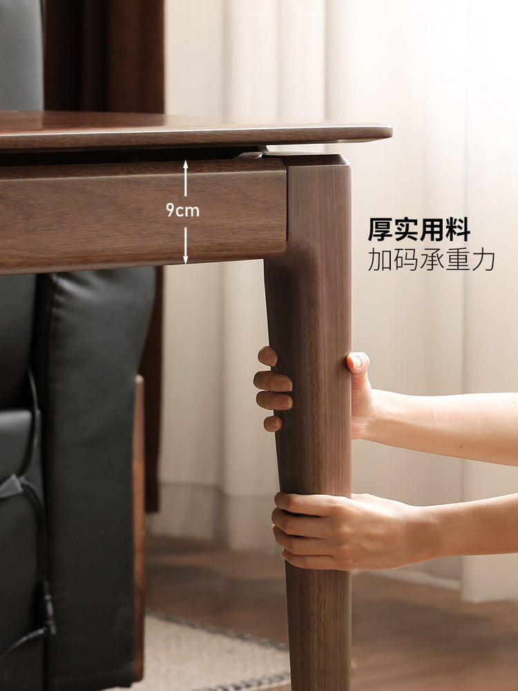 实木书桌现代简约胡桃色电脑桌书房大板桌双人办公桌