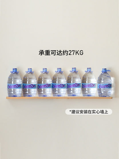 实木墙上置物架挂墙置物板床头木板收纳墙面一字搁板书架