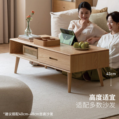 实木茶几简约现代北欧小户型茶桌客厅橡木小桌子原木茶台