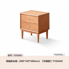 全实木床头柜樱桃木复古床边柜卧室小型收纳柜抽屉柜