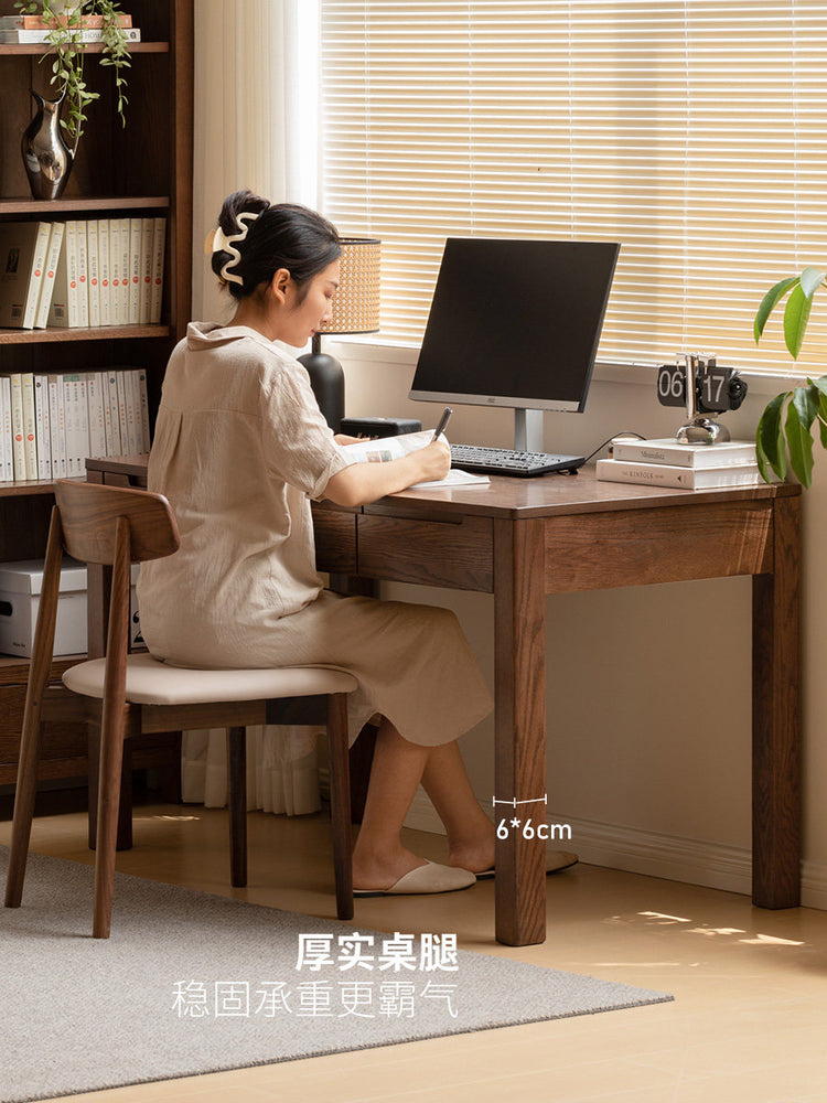 全实木书桌北欧橡木学生电脑桌现代简约经济型书房家具