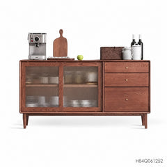 [Pre-sale 40 days] Solid wood sideboard, modern minimalist tea cabinet, kitchen storage cabinet, cupboard, Nordic style wine cabinet