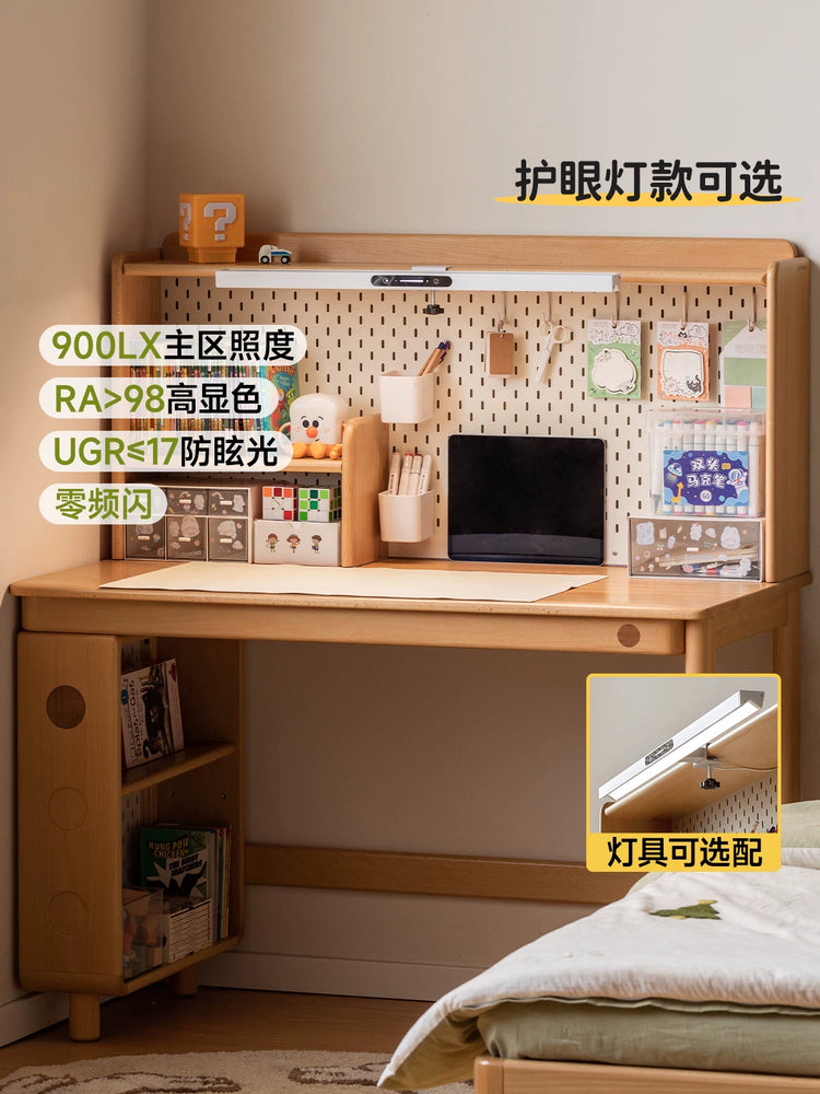 实木儿童学习桌上架简约书架储物架小学生书桌收纳置物架