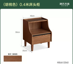 实木床头柜现代简约收纳柜卧室床边小柜子橡木储物柜