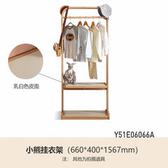 实木儿童衣帽架落地挂衣架现代简约创意衣架小孩衣服架子