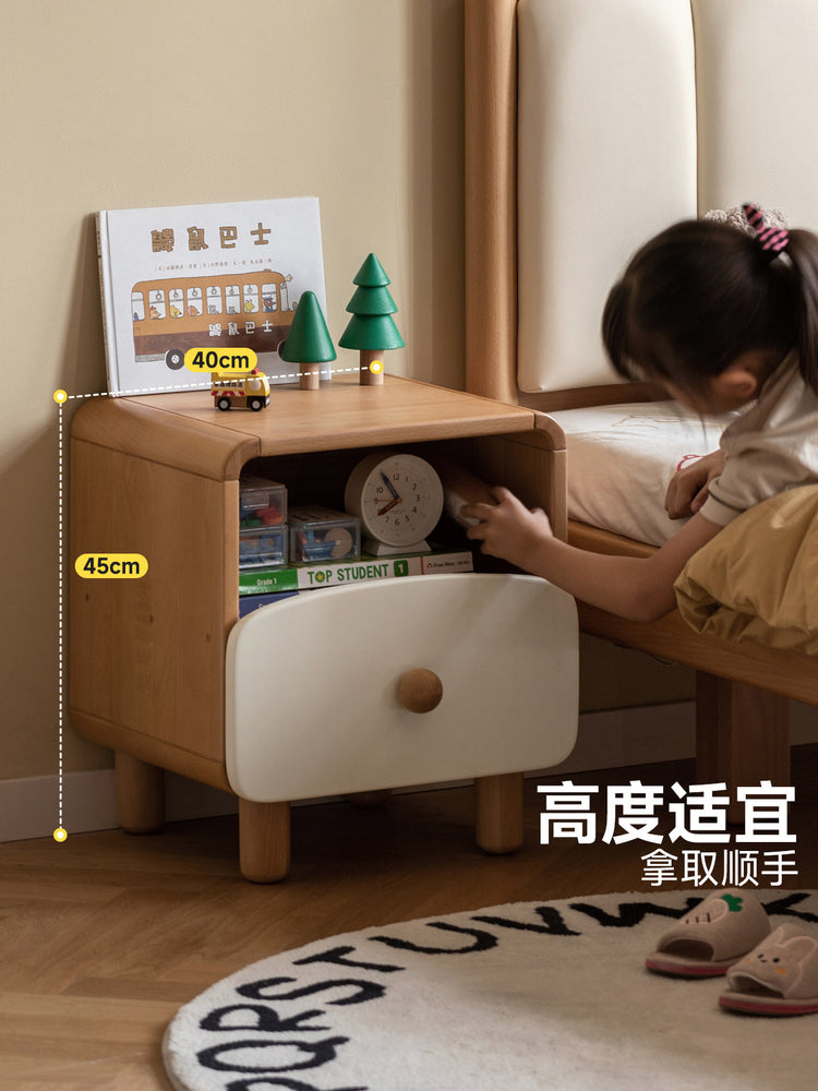 实木儿童床头柜男孩收纳柜卧室小户型床边柜简约创意柜子
