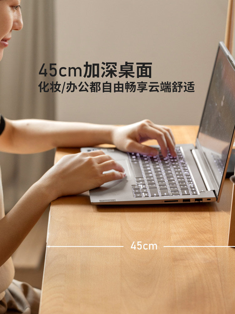 全实木化妆桌橡木北欧风梳妆台卧室现代简约化妆镜化妆台