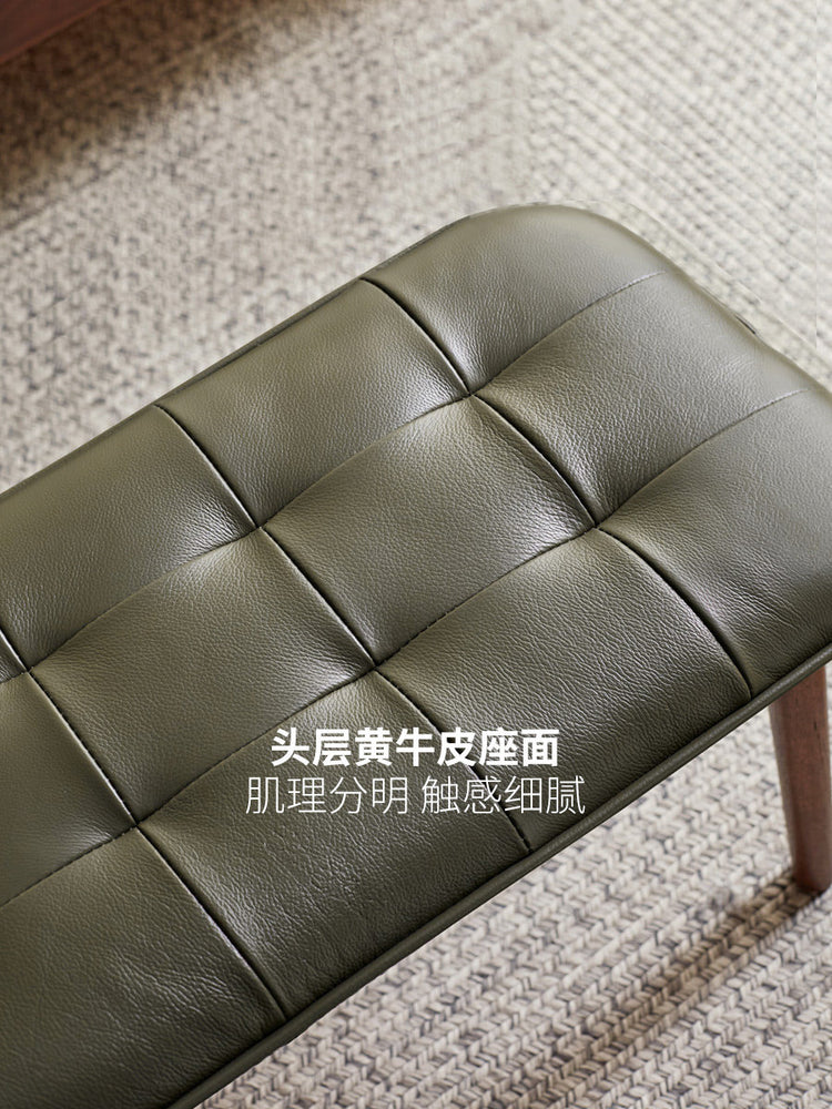 软包长简约实木长凳真皮条凳凳子床尾凳换鞋凳