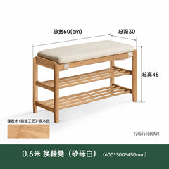 [33-Day Pre-order] Modern Minimalist Solid Wood Shoe Changing Bench for Small Entryways, Seating and Shoe Storage Rack