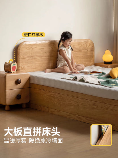 实木儿童箱体床卧室男孩女孩单人床多功能侧开储物床