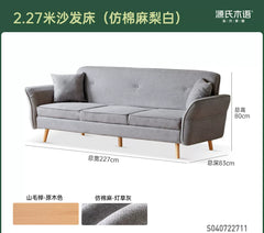 布艺沙发床简易客厅两用多功能折叠床北欧小户型三人沙发