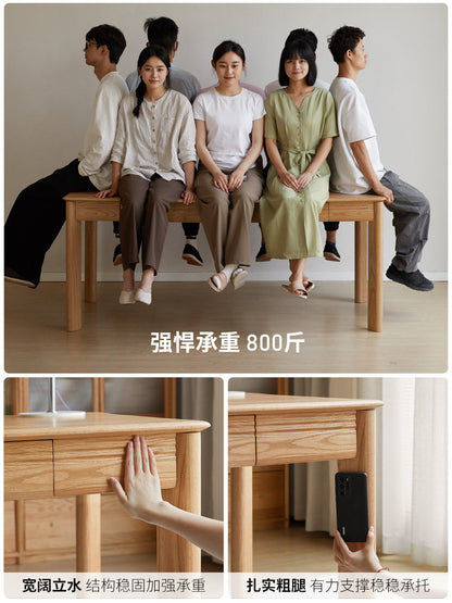 实木书桌书房学习桌办公桌橡木简约大工作台长桌子